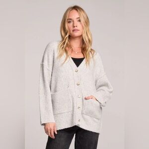 Saltwater LUXE Light Gray Cardigan ENNZA Sweater